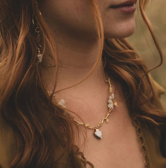 Golden crown of nature | Howlith - Moosachat | Edelstahl