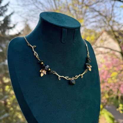 Golden crown of nature | Howlith - Moosachat | Edelstahl