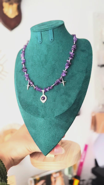 "Amethyst Awakening" Splitterkette | Gold & Silber | Amethyst