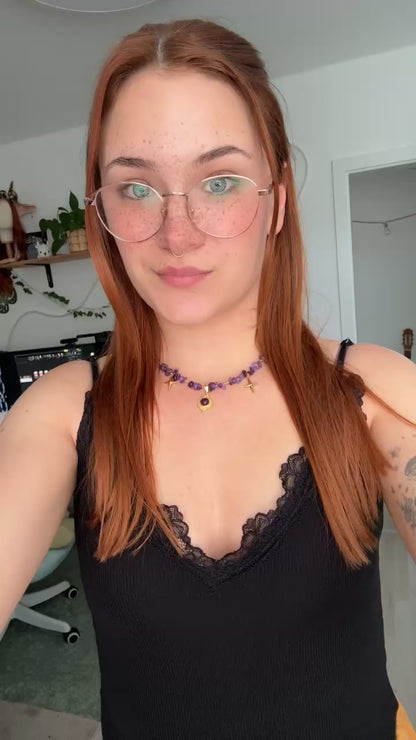 "Amethyst Awakening" Splitterkette | Gold & Silber | Amethyst